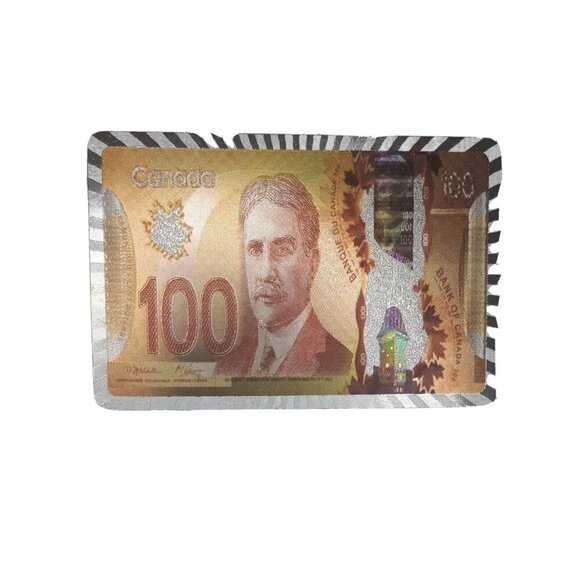 Gold And Silver Tone Canadian One Hundred Dollar Bill Playing Cards 54 Cards - Picture 2 of 5